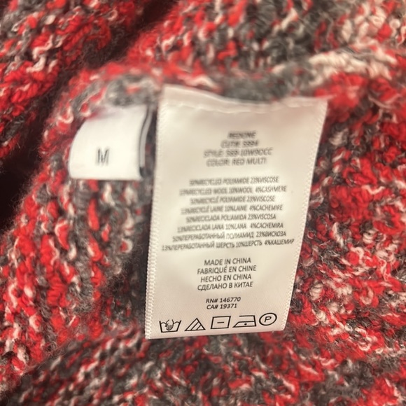 RE/DONE 90's Crop Cardigan Sweater Space Dye Red Small - Picture 4 of 7